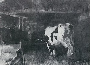 Cowshed by Lovis Corinth